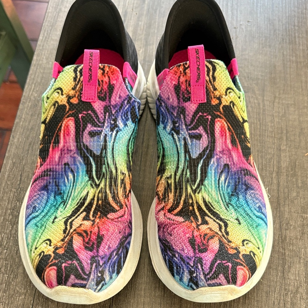 Skechers Kids' Vibrant Multicolor Slip-On Sneakers